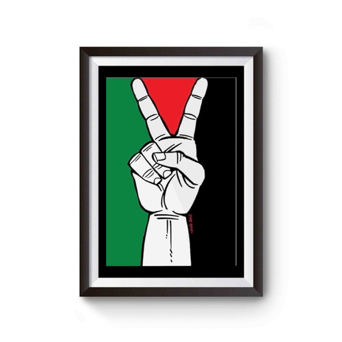 Palestine Peace In Gaza Flag Poster