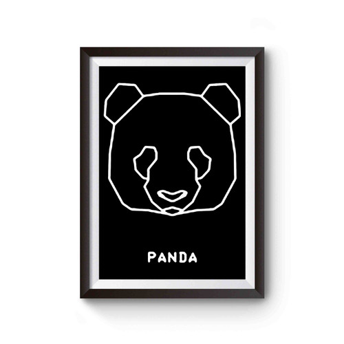 Panda Face Origami Poster