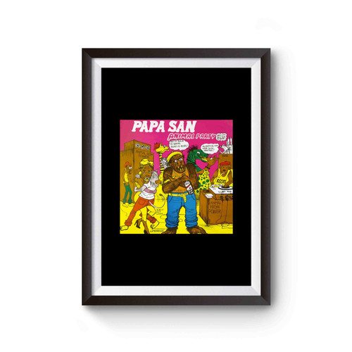 Papa San Animal Party Lp Cover Poster