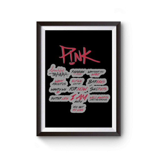 Pink Beautiful Trauma Album Survivor Poster