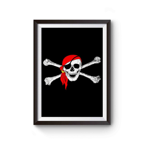 Pirate Crossbones And Red Bandanna Poster