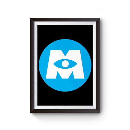 Pixar's Monsters Inc Blue Monsters Inc Logo Poster