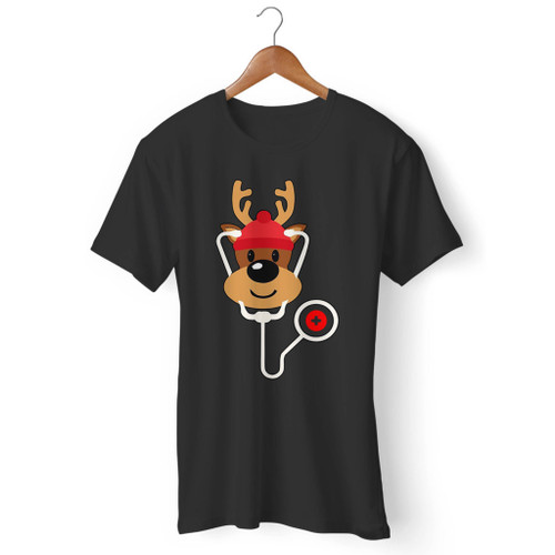 Cute Reindeer Nurse Christmas Men T Shirt