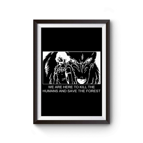 Princess Mononoke Kill The Humans Studio Ghibli Ringer Poster