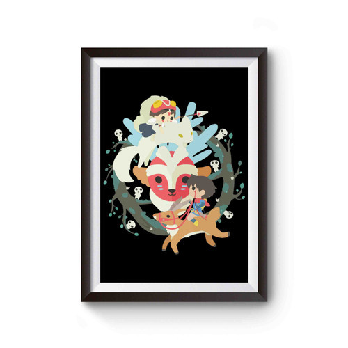 Princess Mononoke San And Ashitaka Inspired Poster