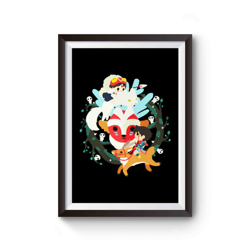 Princess Mononoke San And Ashitaka Studio Ghibli Poster