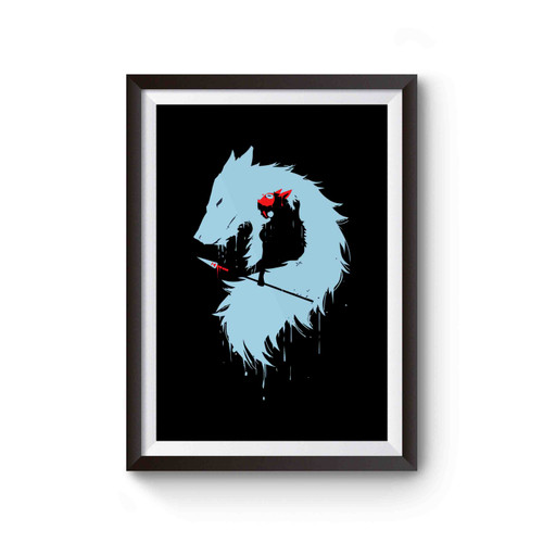 Princess Mononoke Wolf Studio Ghibli Poster