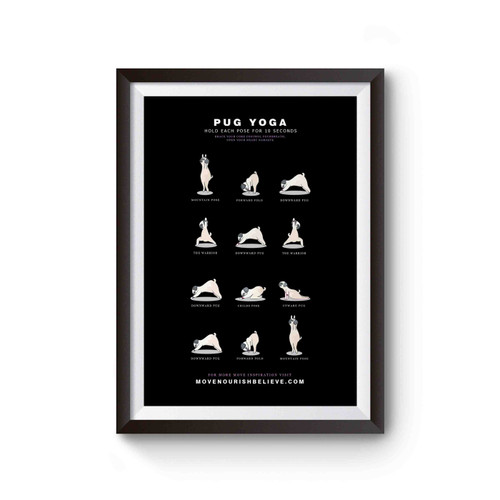 Pug Yoga Dog Funny Gym Training Swag Poster