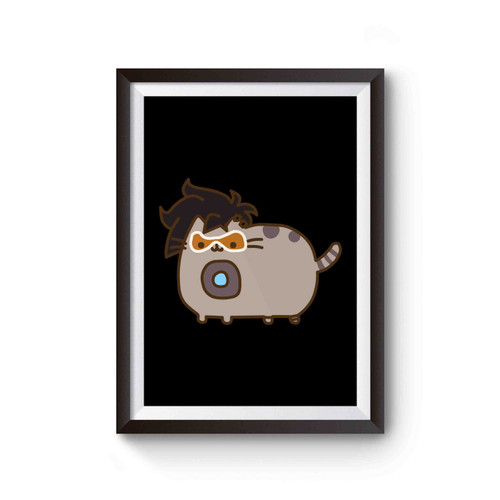Pusheen Tracer Overwatch Parody Poster