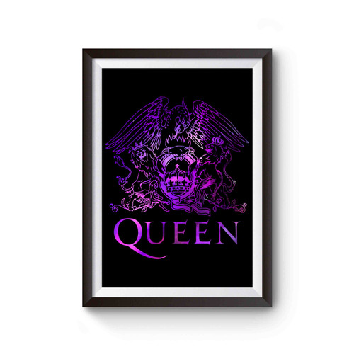Queen Rock Band Logo Nebula Purple Poster
