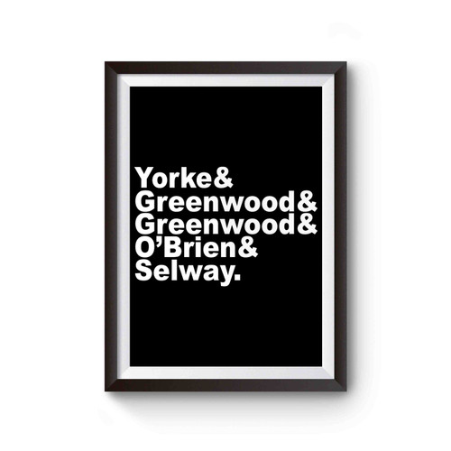 Radiohead Band Line-Up Poster