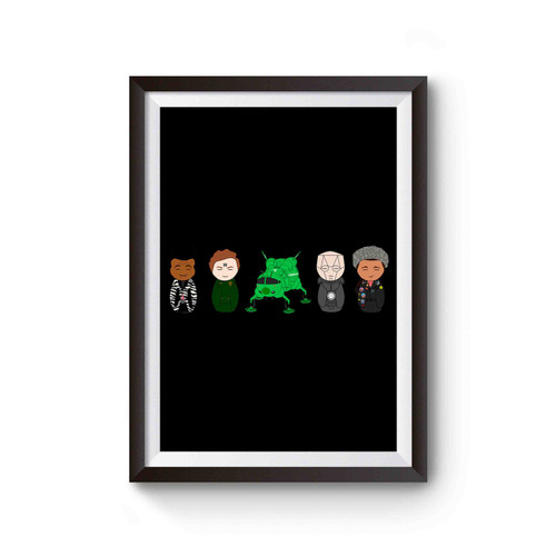 Red Dwarf Japanese Kokeshi Poster