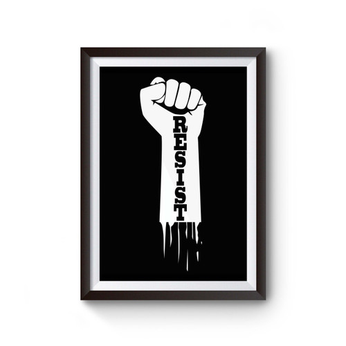 Resist Fist Gray Poster