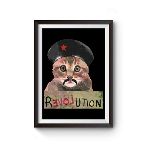 Revolution Love Kitten Funny Che Guevara Cat Activist Poster