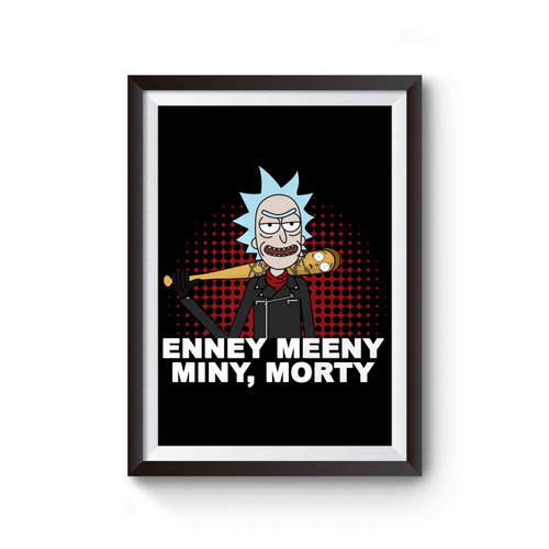 Rick & Morty As Negan The Walking Dead Mash Up Comedy Poster