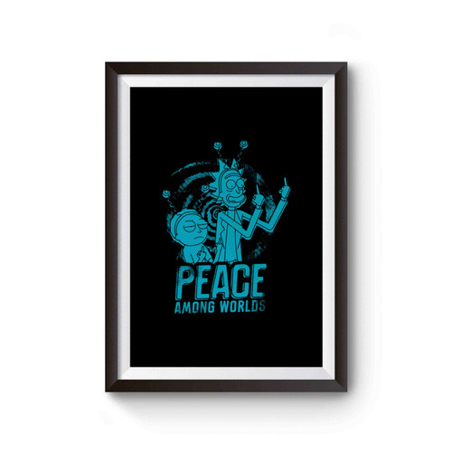 Rick And Morty Peace Amongst Worlds Funny Scientist Cartoon Poster