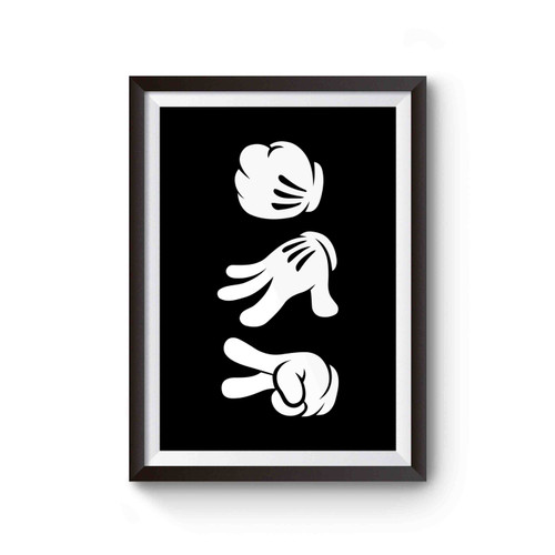 Rock Paper Scissors Mickey Hand Poster