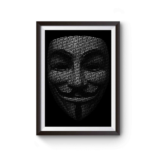 Rock Style Hacker Anonymous Slogan Mask Poster