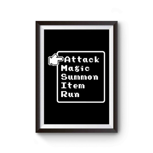 Rpg Final Fantasy Battle Menu Videogame Poster