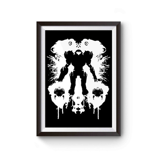 Samus Ink Blot Metroid Inspired Poster