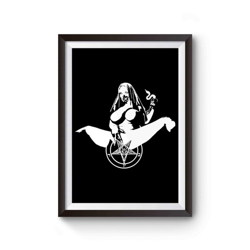 Satanic Nun Pentagram Poster