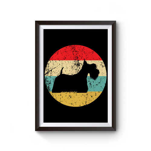 Scottish Terrier Dog Silhouette Icon Poster