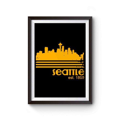 Seattle Washington Grunge Supersonics Super Sonics Vintage Poster