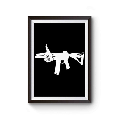 Second Amendment Gun Hand Poster