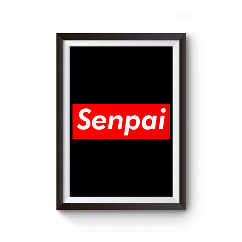 Senpai Red Box Logo Poster