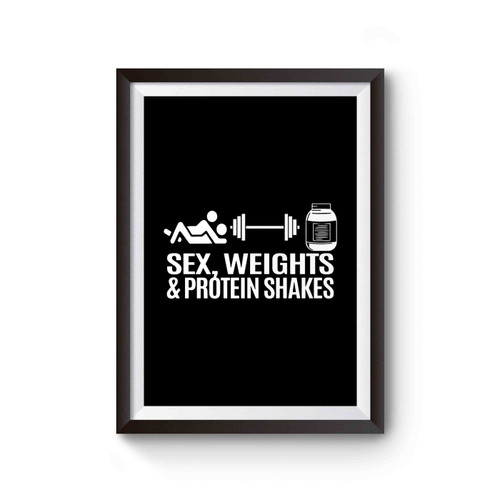 Sex Weights & Protein Shakes Poster