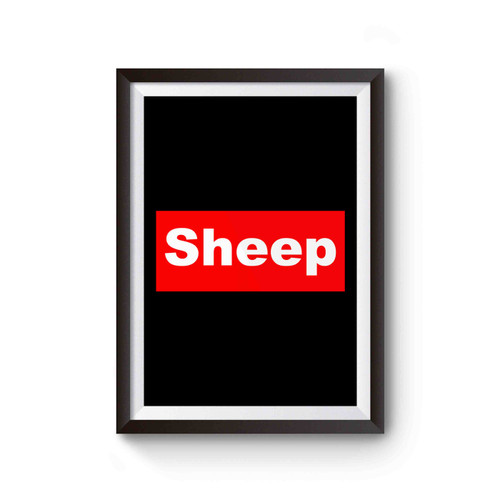 Sheep Red Box Logo Parody Inspired Poster