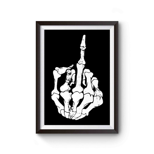 Skull Finger Hard Rock Music Poster