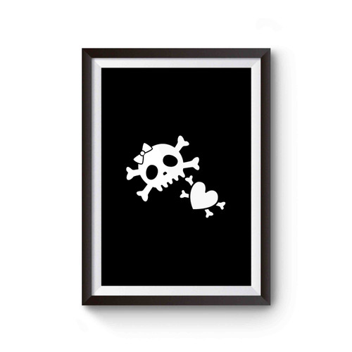 Skull Heart And Bones Poster