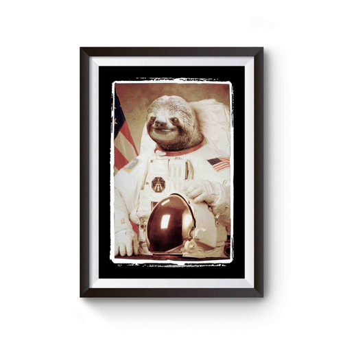 Sloth Faultier Astronaut Spacesuit Animal Poster
