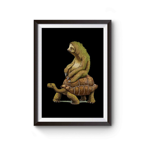 Slothzilla And Turtle Poster