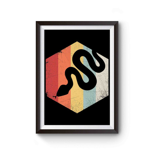 Snake Retro Distressed Style Poster
