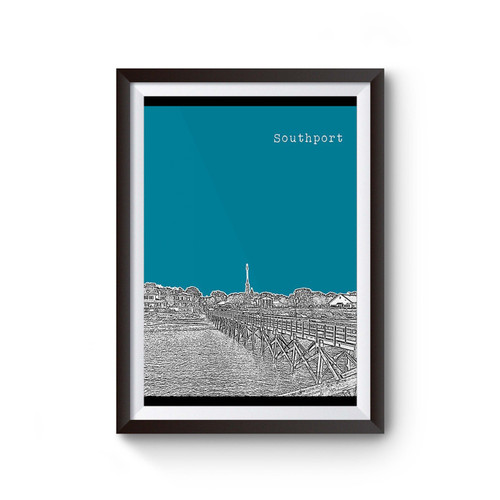Southport North Carolina City Skyline Poster