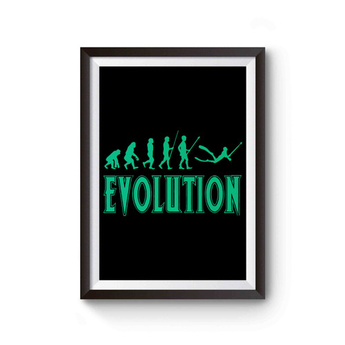 Spearfishing Evolution Of A Diver Snorkeling Poster