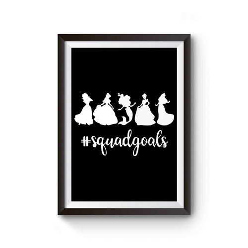 Squad Goals Disney Princess Women's Racerback Tank Top Poster