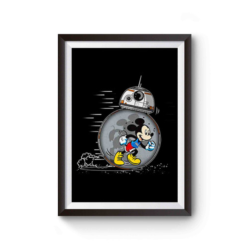 Star Robot Droid Bb8 Mickey Sci-Fi Film Parody Poster