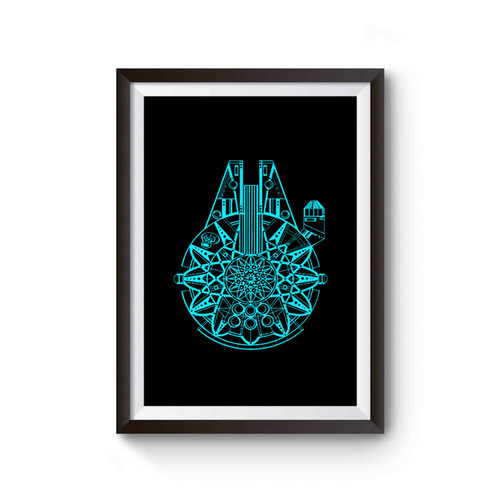 Star Wars Millennium Falcon Glow In The Dark Poster Star Wars Millennium Falcon Glow In The Dark Poster