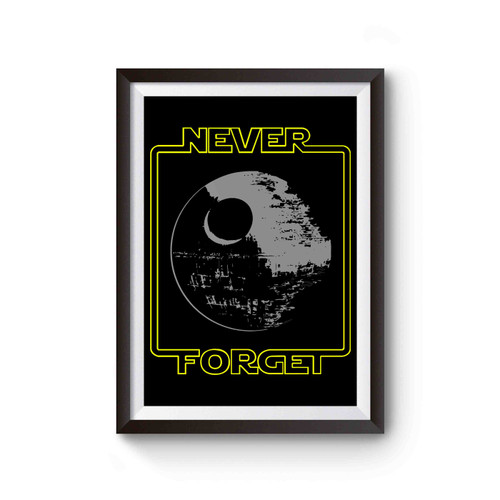 Star Wars Never Forget The Death Star Inspired Poster