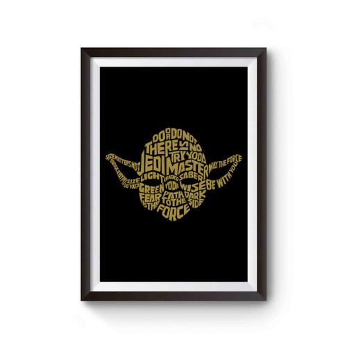 Star Wars Yoda Text Poster