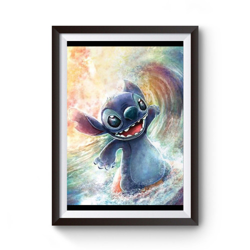 Stitch Happy Surfing Poster