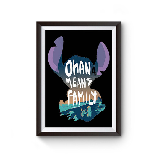 Stittch Ohana Means Family Poster