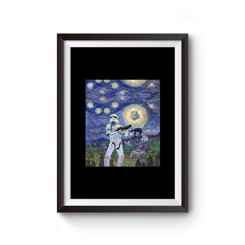 Stormtrooper Starry Night Gogh Poster