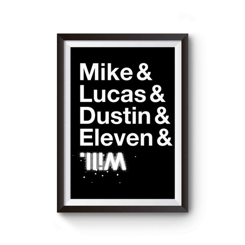 Stranger Of Things Character Names Poster