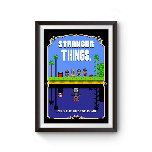 Stranger Things Mario Bros 2 Pixel Art Mashup Poster