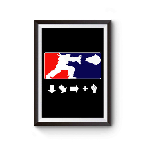 Street Fighter Shoryuken Fireball Nba Logo Inspired Poster