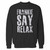 Your frankie say relax crewneck sweatshirt just got an update. This super comfortable and lighter weight crewneck will become your favorite go-to sweatshirt. The cozy spandex cuffs and waistband make this pill-resistant sweatshirt a fan favorite.And your group will look and feel their best in this premium ringspun cotton crew.